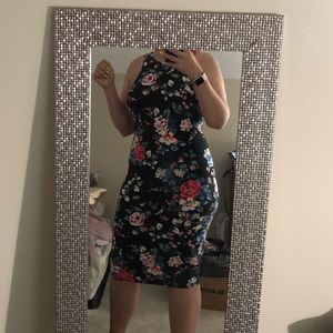 Large midi floral dress